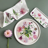 Dienblad met dahlia's klein